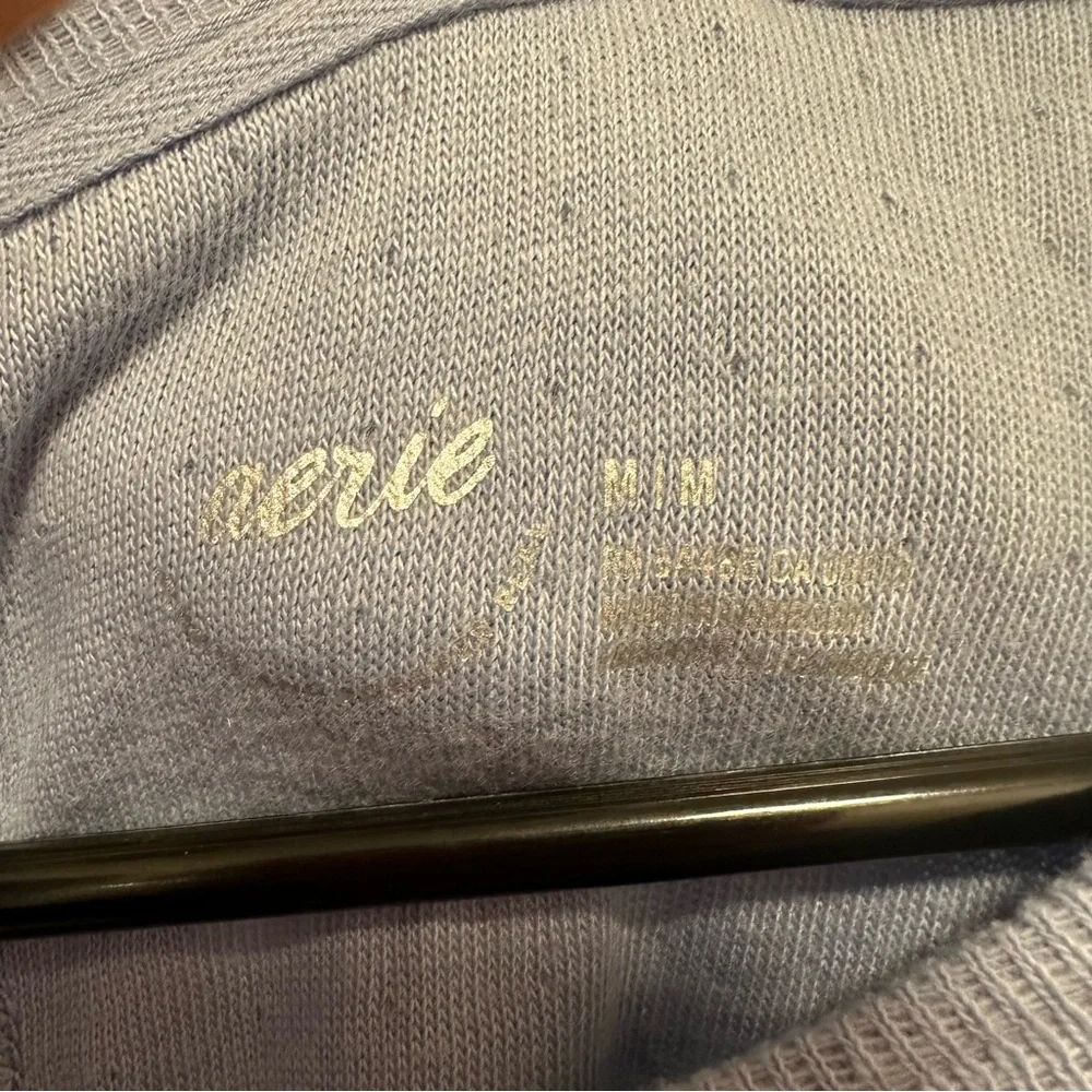 Aerie Endless Summer Blue Crew Sweater Size Medium - Picture 3 of 5